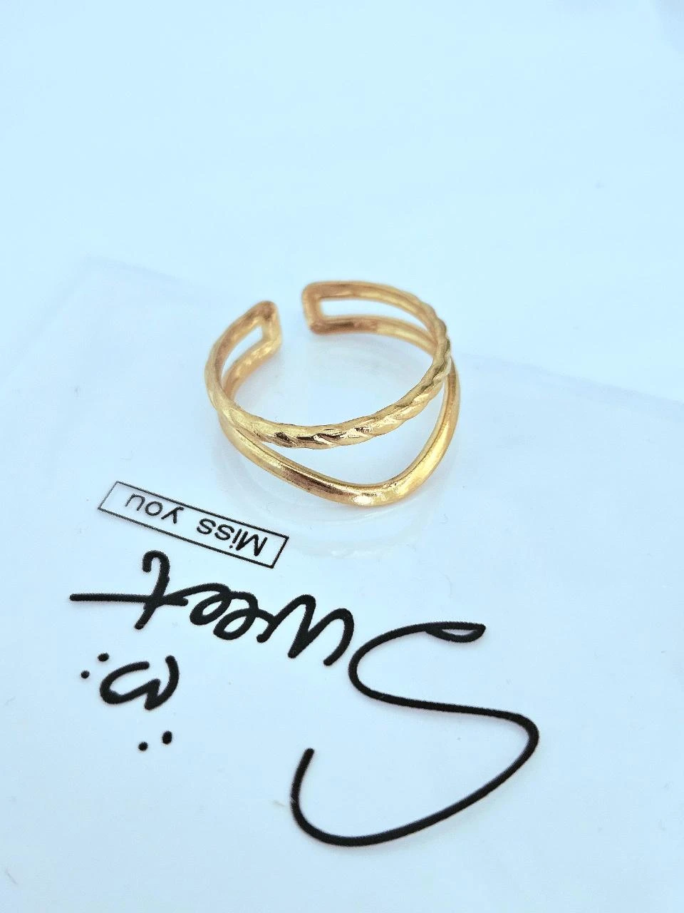 Trendy roestvrijstalen ring – photo 2
